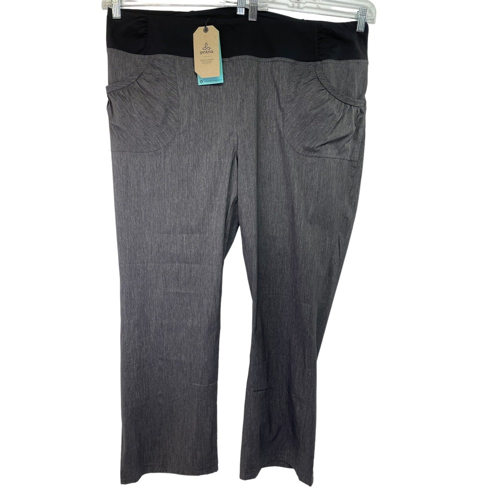 Prana Summit‎ Plus Womens  Sz 3X Black/Grey Stretch Pant (A11) NWTs
